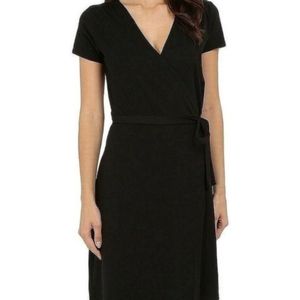 Pact black wrap dress